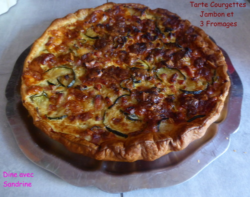 Une Tarte aux Courgettes Jambon et 3 Fromages