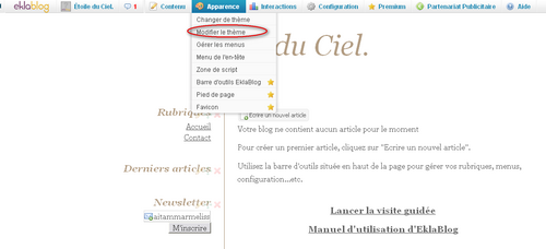 Changer le fond du blog