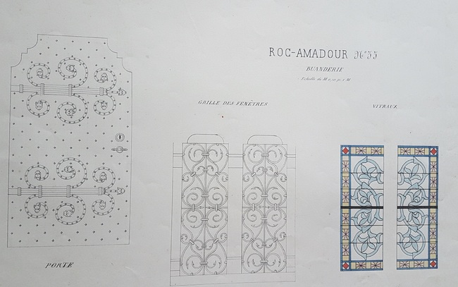 Quelques dessins de l'Abbé Jean-Baptiste CHEVALD pour la restauration de Rocamadour ( suite)