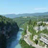 Le Rhône à la sortie du barrage de Genissiat