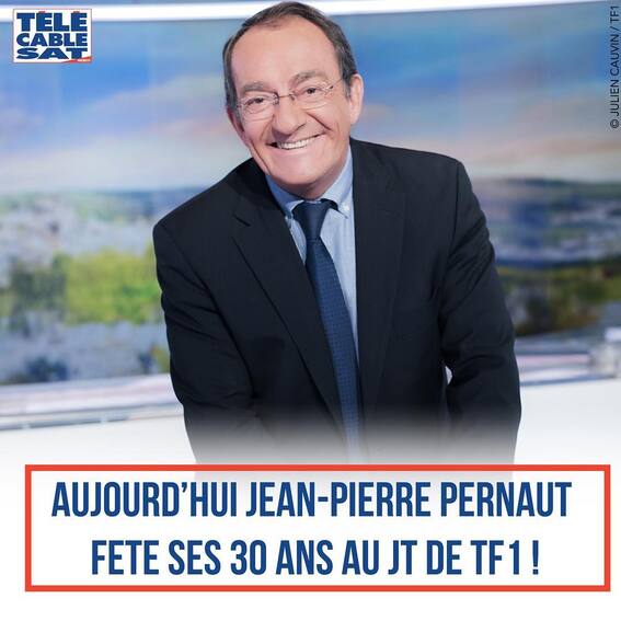 JEAN PIERRE PERNAUT FETE SES 30 ANS AU JT DE TF1