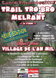 Trail Tro Bro Melrant - Melrand - Samedi 11 novembre 2017