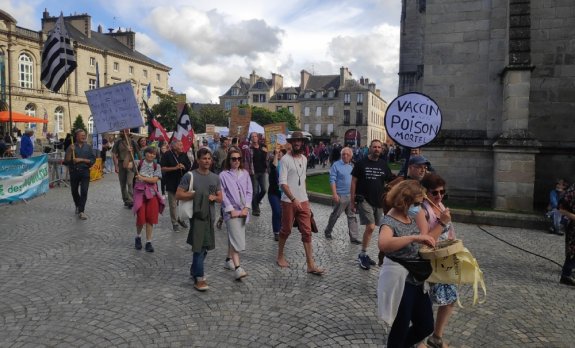 Ce samedi, 500 opposants au passe sanitaire dans les rues de Quimper