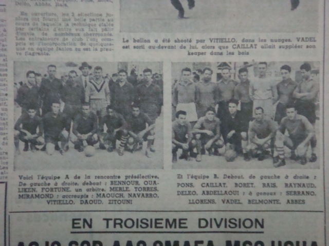 Abdellaoui-Bennour-Oualiken-Zitouni sélection d'Alger