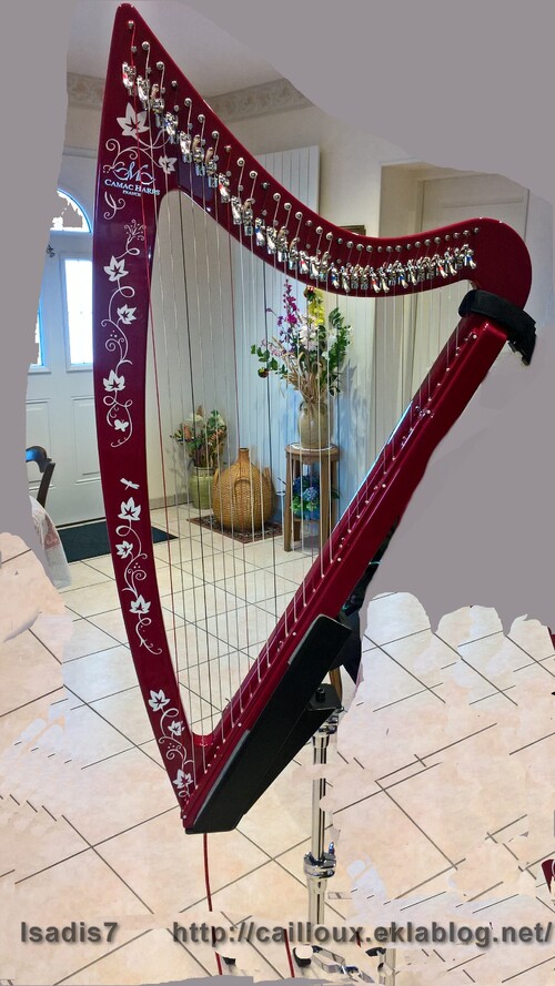 Et voilà, la harpe décorée est arrivée !