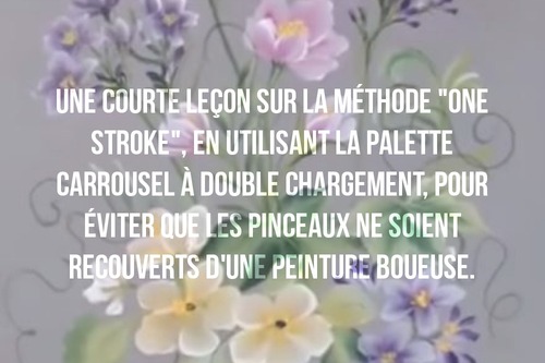 Dessin et peinture - vidéo 3527 : Comment réaliser un bouquet de fleurs sauvages ? - Méthode et technique one stroke.