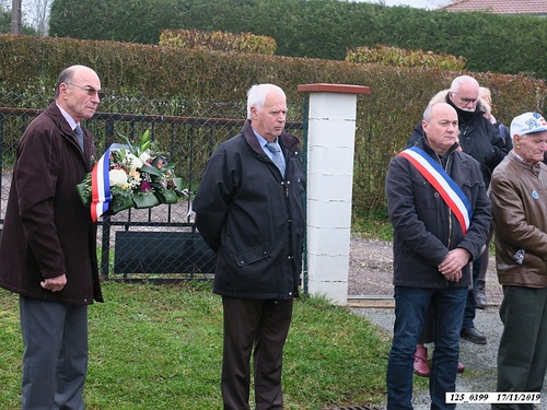 * cérémonie du 75ème anniversaire de la Libération, à la Stèle du 4ème Choc de Cluny, à Frahier-Les-Barres.