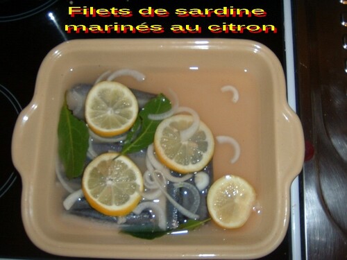 Filets de sardine marinés au citron