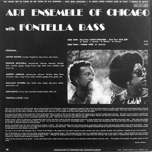 Art Ensemble Of Chicago With Fontella Bass : Album " Art Ensemble Of Chicago With Fontella Bass " America Records 30 AM 6117 [ FR ]