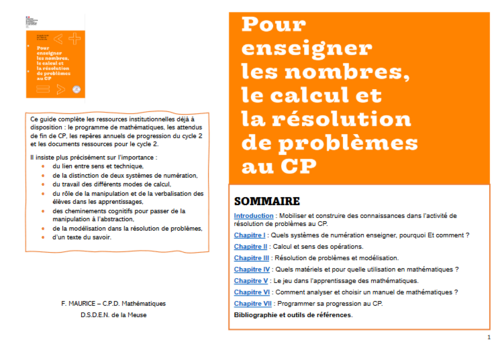 CP mathématiques