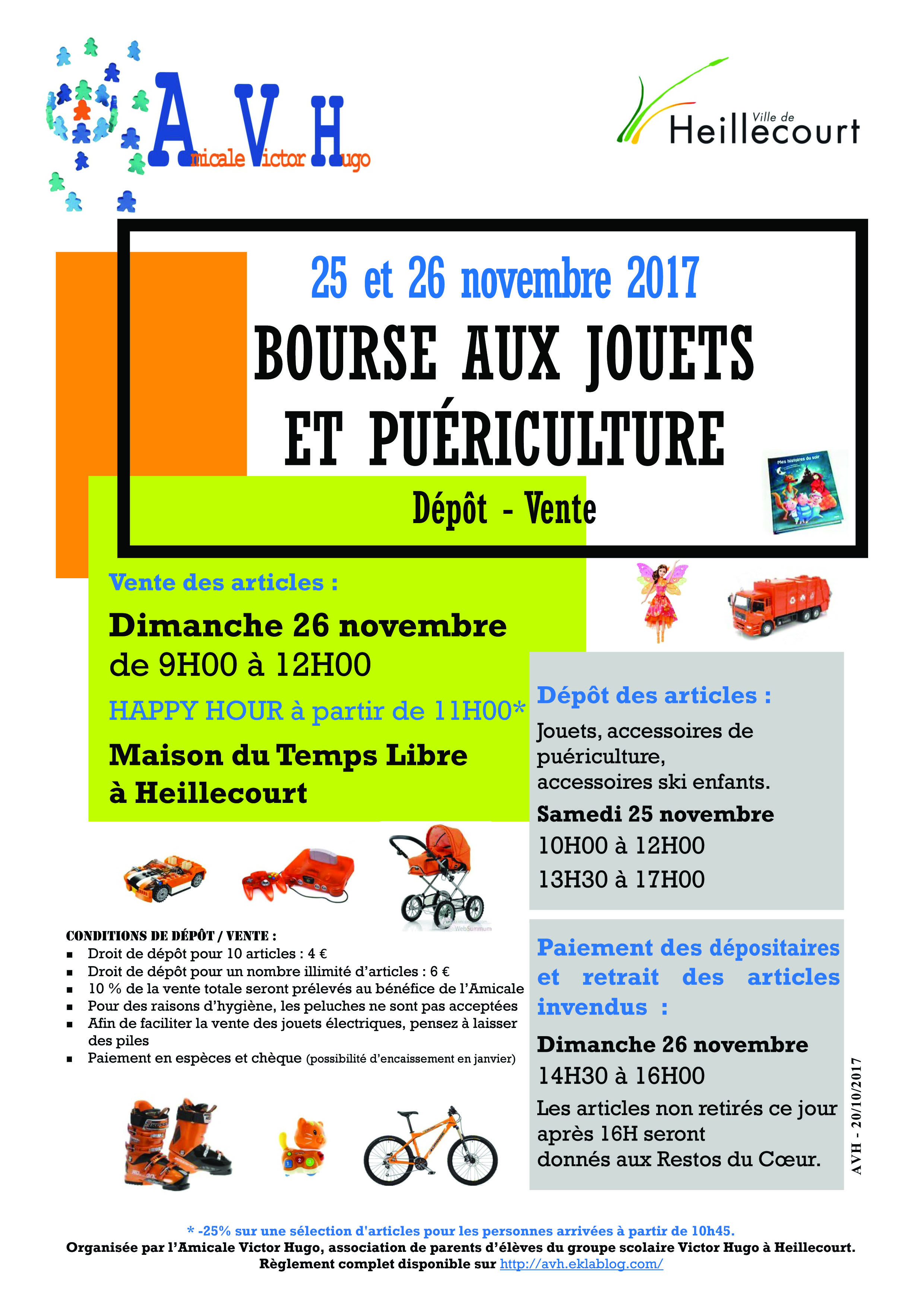 Bourse aux jouets et puériculture 25 et 26 novembre