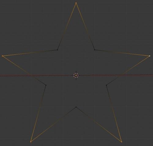 Agrandir la sélection pour former l'étoile