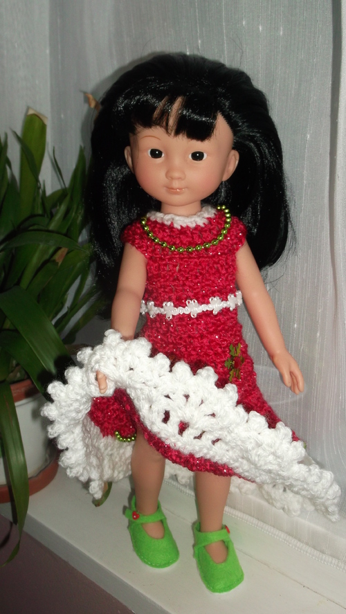 Meï Lin et sa robe festive