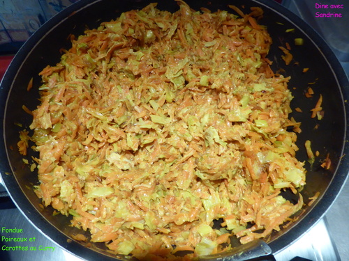 Une Fondue de Poireaux et Carottes au Curry