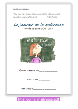 titre journal de la maîtresse