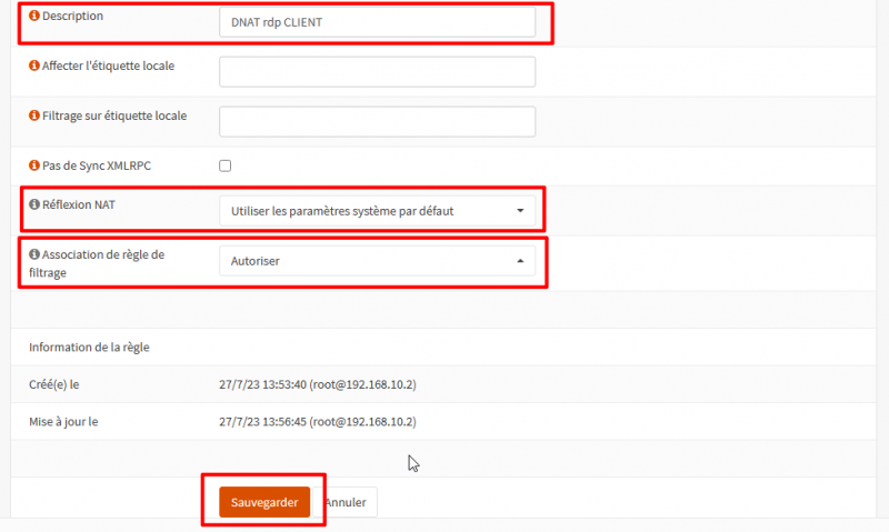 DNAT sur OPNsense (Port Forwarding)