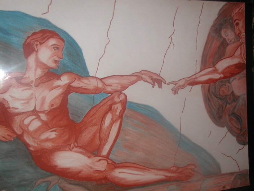   « Création d'Adam » - Sanguine et Pastels - 2007