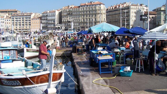 Le vieux port de Marseille  (Bouches-du-Rhone)