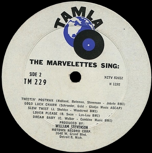 The Marvelettes : Album " Smash Hits Of '62 " Tamla Records TM 229 [ US ]
