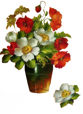 tubes vases fleurs diverses