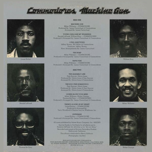 Commodores : Album " Machine Gun " Motown Records M6-798S1 [ US ]