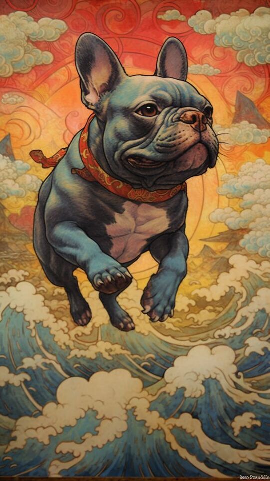 Flying Bulldog Art