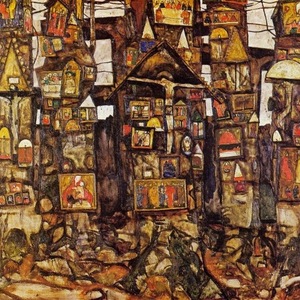 Egon Schiele, Cricifixión, 1915