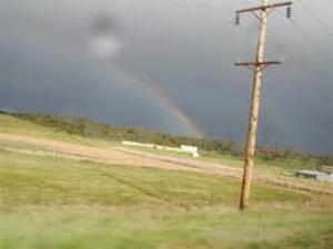 rainbow road car rainy lake beach palmers 