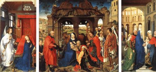 Rogier Van der Weyden, Triptyque de l'Adoration des Rois Mages, Retable de Saint-Colombe,. (1450-1456)