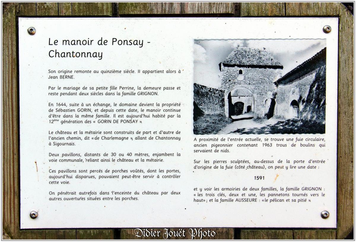 (85) Vendée - Chantonnay (1) - Manoir de Ponsay