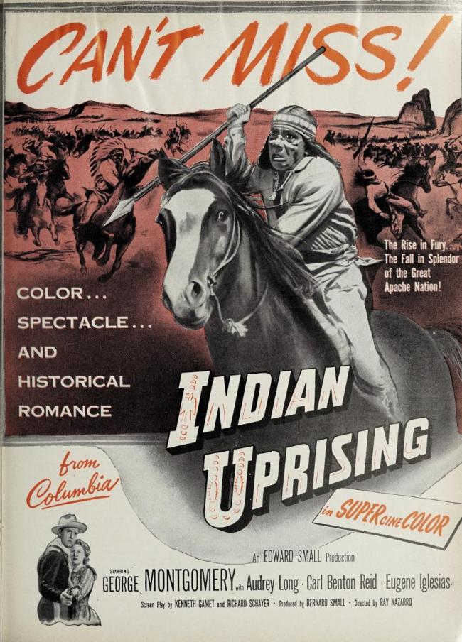 INDIAN UPRISING BOX OFFICE USA 1952