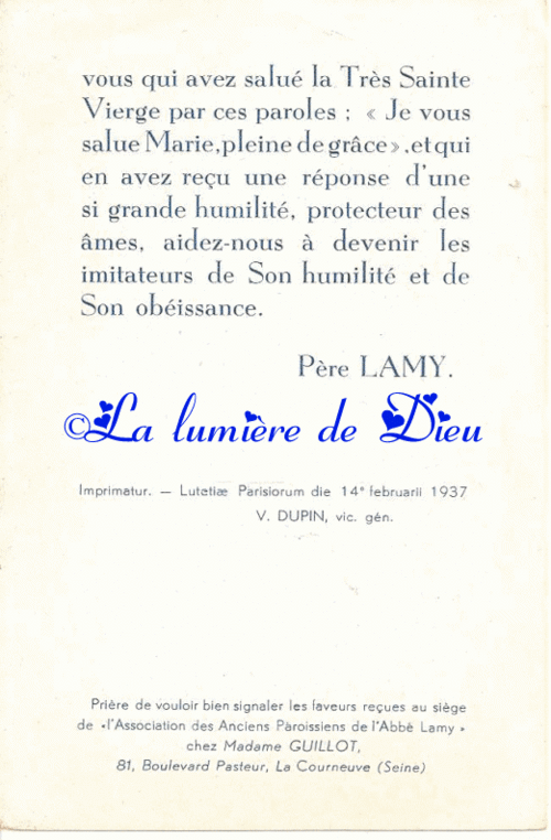 Neuvaine à Jean-Edouard Lamy