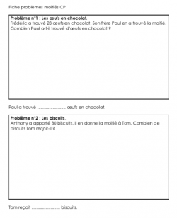Maths CP Période 5 (2021/2022) sans fichier