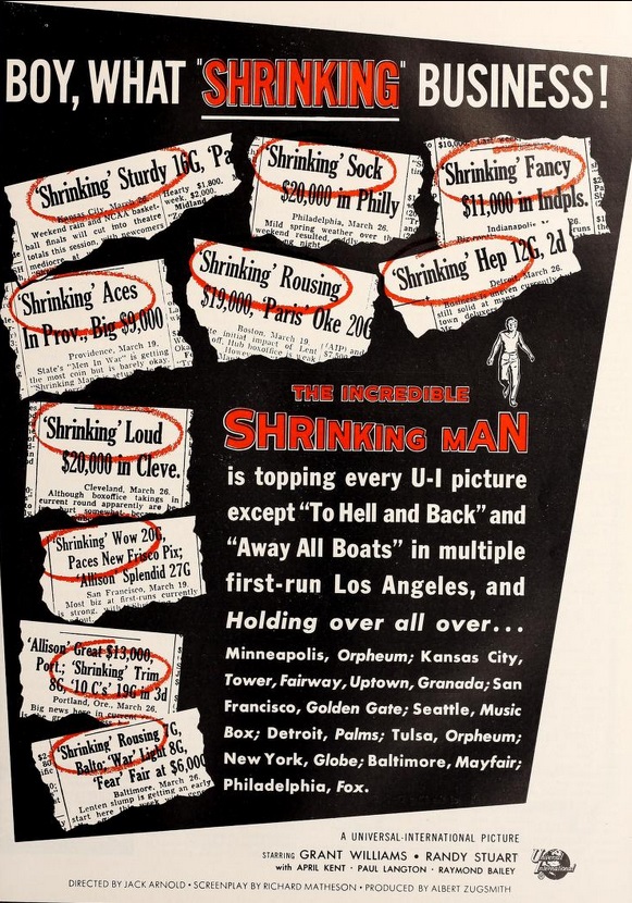 THE INCREDIBLE SHRINKING MAN BOX OFFICE USA 1957