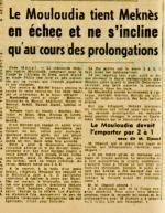 Meknes (Maroc)-MCA 2-1 Après Prolongations