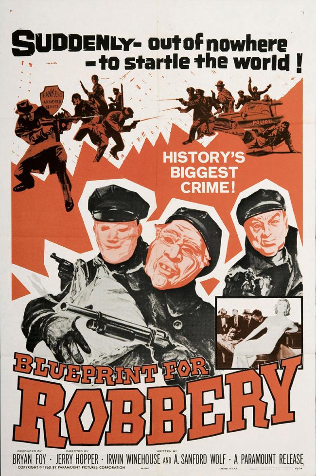 BLUEPRINT FOR ROBBERY US POSTER 1961