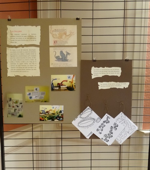 Une belle exposition de mini-enluminures réalisées par des enfants en l'honneur du 900ème anniversaire de la création de l'abbaye de Clairvaux