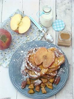 PAIN PERDU ,POMME CARAMEL