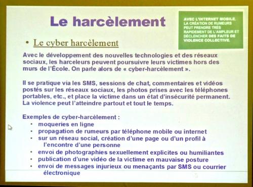Le harcèlement et les violences à l'école, une conférence peoposée par le Zonta Club de Châtillon sur Seine