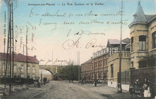 Jemeppe - Rue Sualem - visite au Père (recto)
