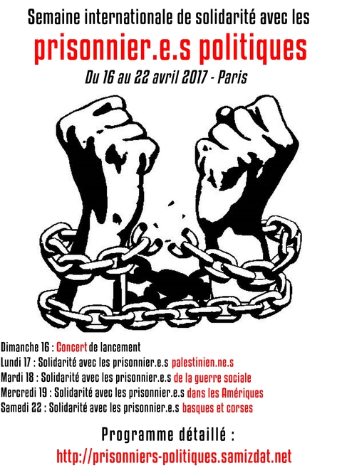 Semaine Internationale de Solidarité avec les prisonniers politiques / Paris
