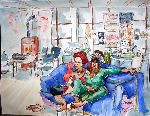 Scène d'atelier (53) : Les deux soeurs