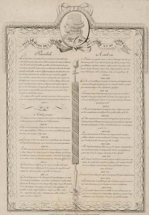 26 Août 1789 : Déclaration des droits de l'homme