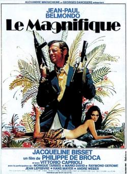 LE MAGNIFIQUE AFFICHE FRANCAISE 1973 JEAN PAUL BELMONDO ET JAQUELINE BISSET 