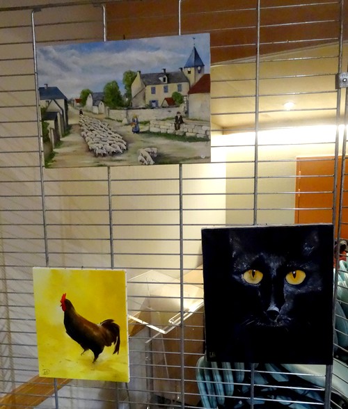 Les peintres de la section peinture des Amis du Châtillonnais ont exposé au salon avicole 2016