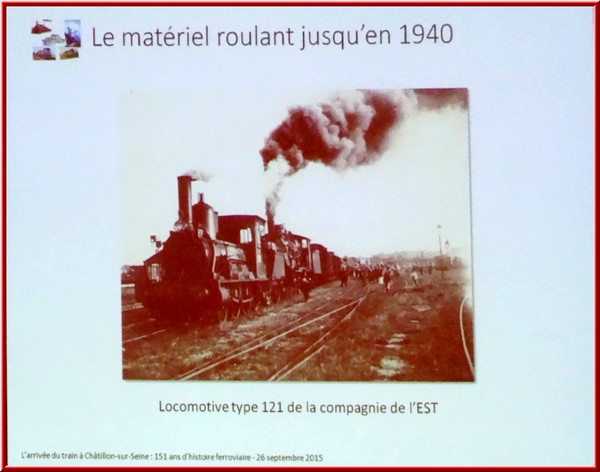 Une conférence fort intéressante sur l'arrivée du train à Châtillon sur Seine