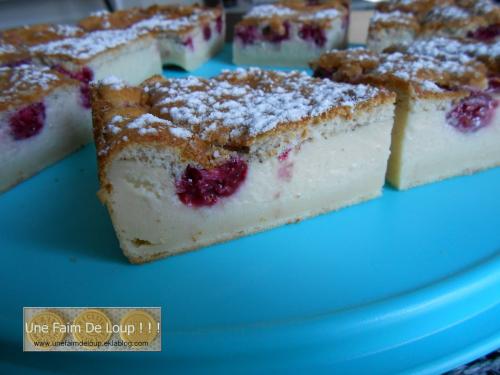 Le gâteau magique à la vanille et aux framboises