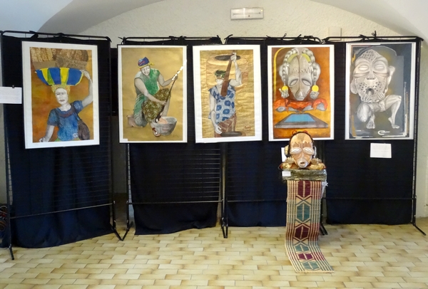 Jimmy Tawaba et Dominique Masson-Flandrin ont exposé de bien beaux tableaux lors du festival "Cultures sans Frontières"