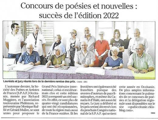 ECHOS DU CONCOURS 2022