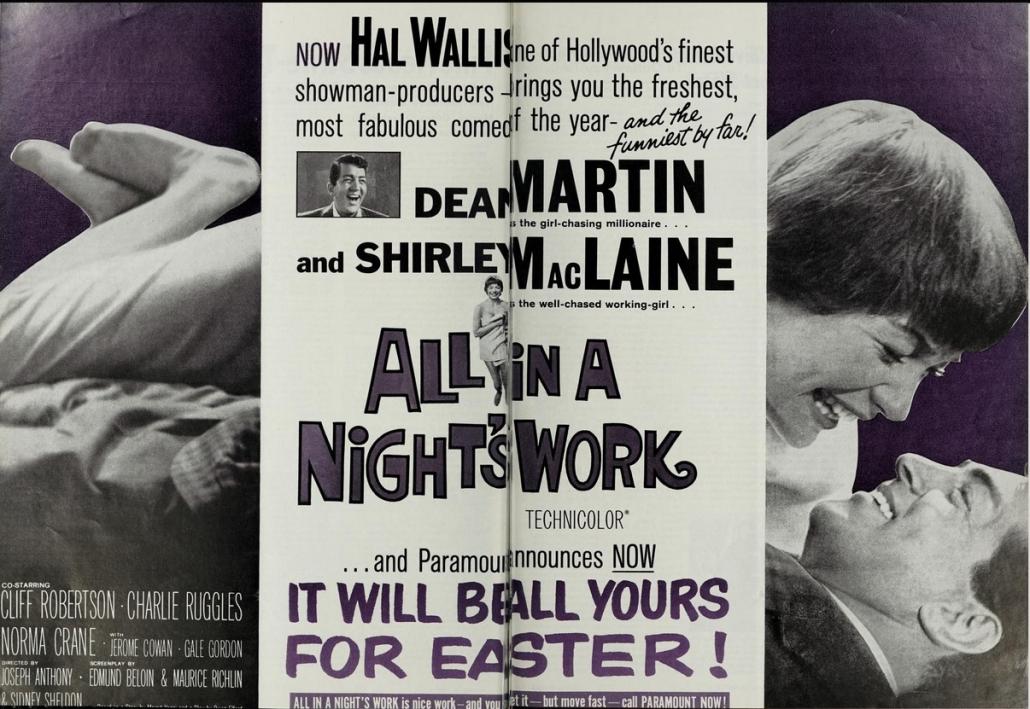 ALL IN A NIGHT'S WORK box office USA 1961
